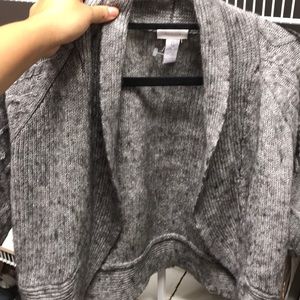 Grey open sweater